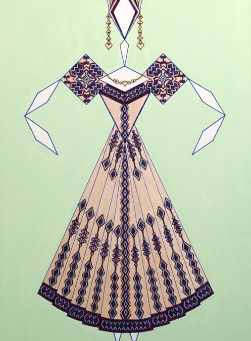 Danseuse Classica Vestito Arancio Metal Fondo verdino rif. E14
