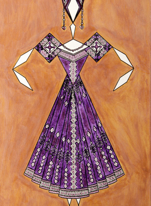 Danseuse Classica Vestito Viola Glitter Fonso Oro Ducato rif. E7