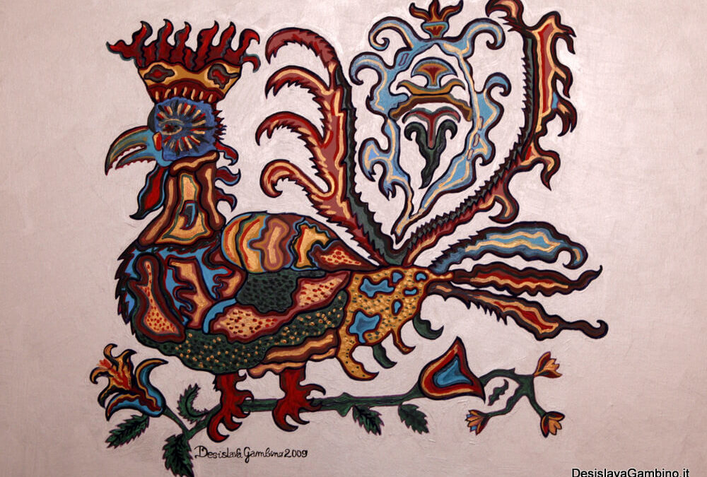 Gallo reale fondo Argento rif. i11