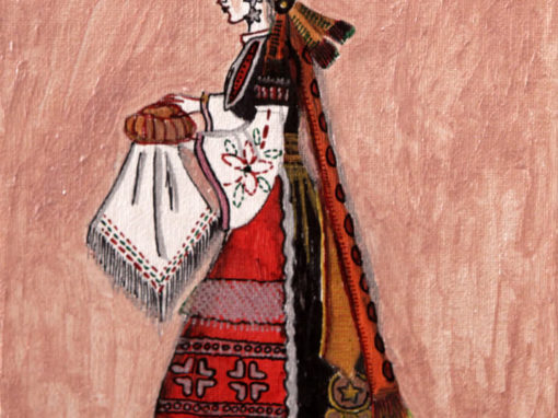Fanciulla con costume tradizionale bulgaro rif. i16