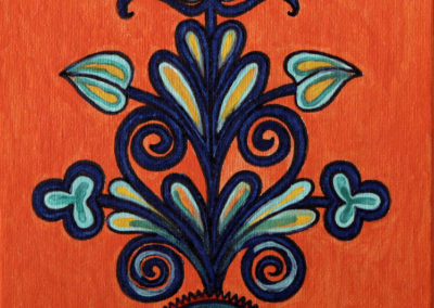 Ornamento fondo Arancio rif. 18