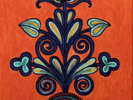 Ornamento fondo Arancio rif. 18