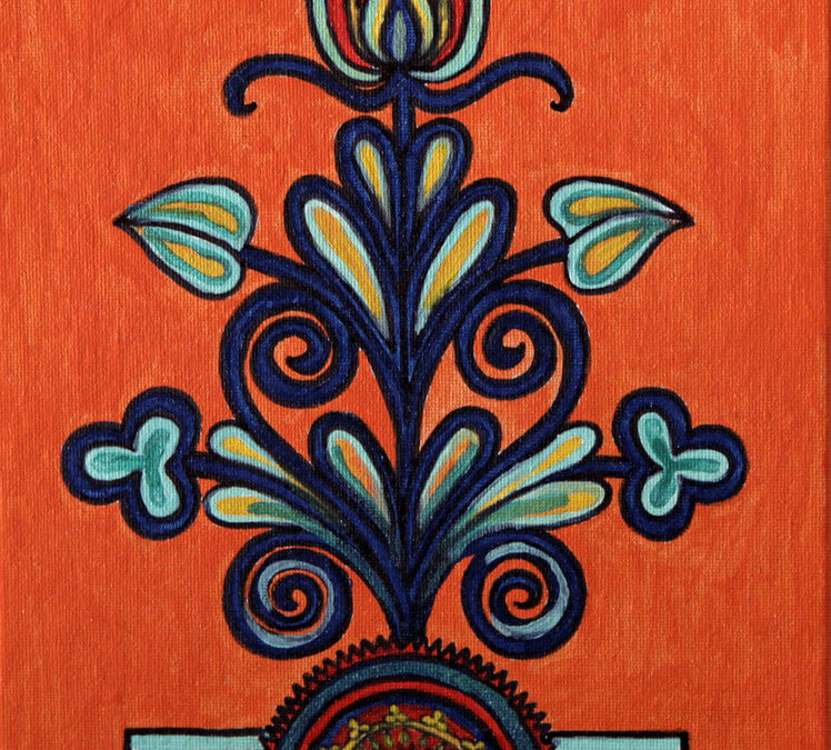 Ornamento fondo Arancio rif. 18